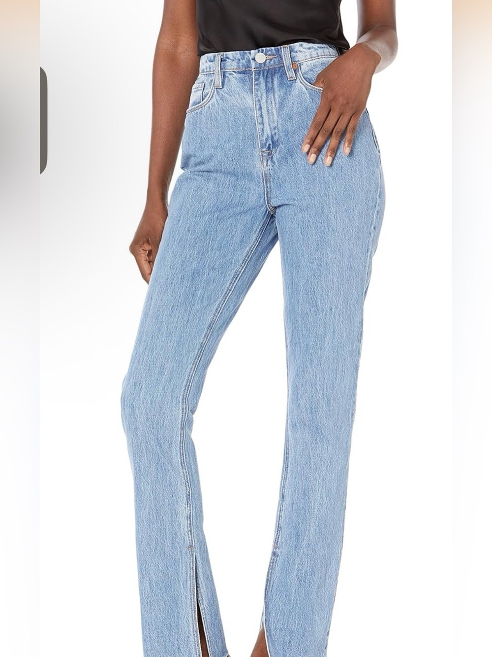 EUC Blank NYC Cooper Slim Fit Straight Leg High-Rise Light Wash Jeans size 28